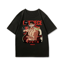 Load image into Gallery viewer, One Piece Character With Logo Black Summer T-shirt
