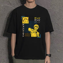 Load image into Gallery viewer, Chainsaw Man Black&amp;White Summer T-shirt
