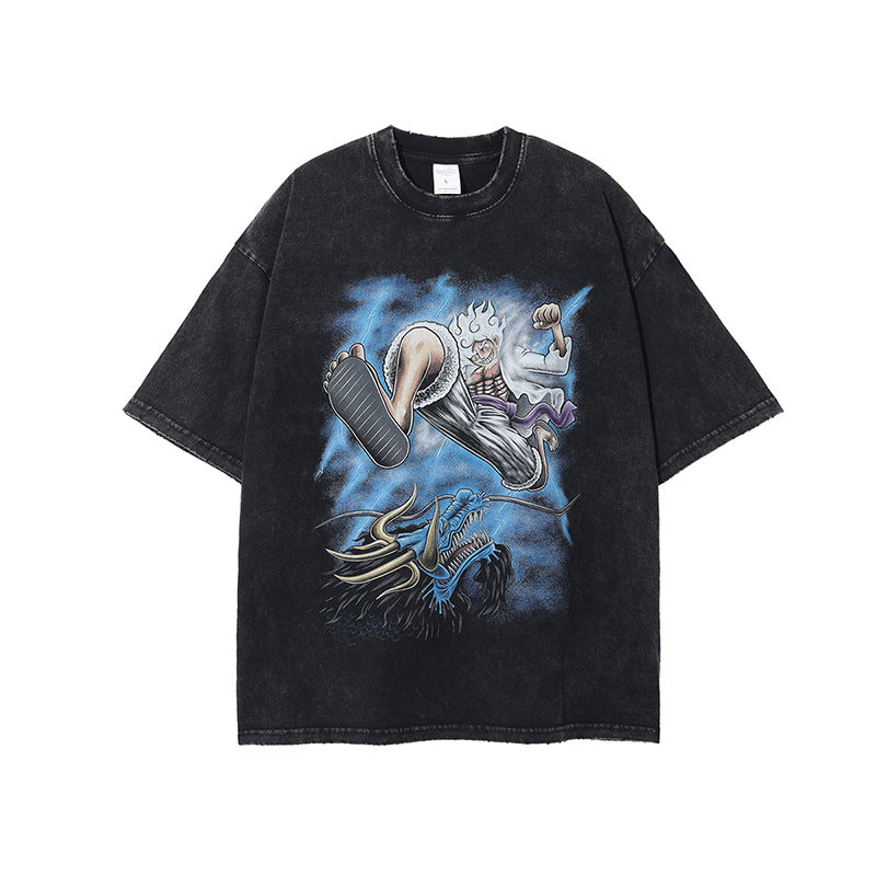 One Piece Luffy vs Kaido Retro Summer T-shirt