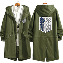 Load image into Gallery viewer, Attack On Titan Mid Length Trench Coat
