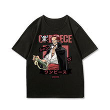 Load image into Gallery viewer, One Piece Character With Logo Black Summer T-shirt
