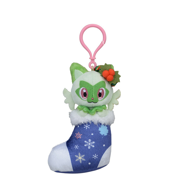 Pokemon Christmas Socks Plush Keychain
