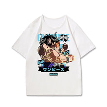 Load image into Gallery viewer, One Piece Character With Logo White Summer T-shirt
