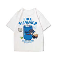 Load image into Gallery viewer, Demon Slayer Like Summer T-shirt
