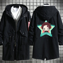 Load image into Gallery viewer, Demon Slayer Long Cotton Trench Coat
