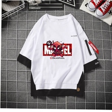 Load image into Gallery viewer, Marvel Logo &amp; Hanged Spiderman/Deadpool/Captain Layered Tee

