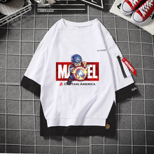 Load image into Gallery viewer, Marvel Logo &amp; Hanged Spiderman/Deadpool/Captain Layered Tee
