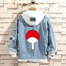 Load image into Gallery viewer, Naruto Stylish Hooded Denim Jacket
