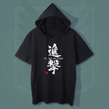 Load image into Gallery viewer, Attack on Titan Symbol Hooded Summer T-shirt
