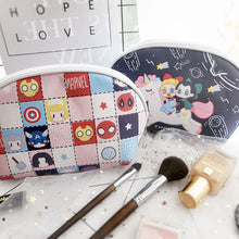 Load image into Gallery viewer, The Avengers / Thorki / Batman &amp; Superman Zippered Makeup Bag
