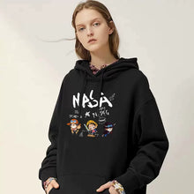 Load image into Gallery viewer, One Piece Chibi Three Brothers Nasa Hoodie
