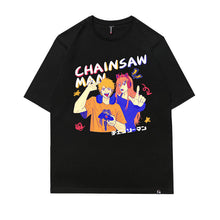 Load image into Gallery viewer, Chainsaw Man Denji &amp; Power HipHop Summer T-shirt
