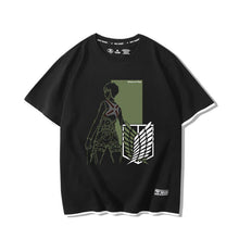 Load image into Gallery viewer, Levi Ackerman &amp; Eren Yeager Battling Double Hem Summer T-shirt
