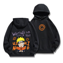 Load image into Gallery viewer, Chibi Naruto &amp; Hinata Matching Couples Graffiti Hoodie
