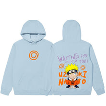 Load image into Gallery viewer, Chibi Naruto &amp; Hinata Matching Couples Graffiti Hoodie
