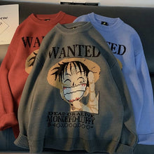 Load image into Gallery viewer, One Piece Luffy Bounty Wanted Sweater
