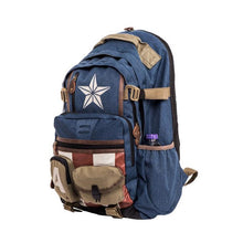 Load image into Gallery viewer, Captain America Star and Straps Backpack
