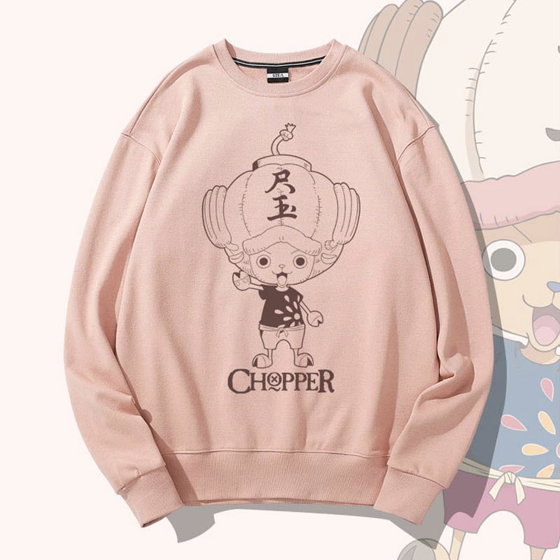 Monkey D. Luffy & Chopper Sketch Pullover Sweatshirt