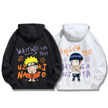 Load image into Gallery viewer, Chibi Naruto &amp; Hinata Matching Couples Graffiti Hoodie
