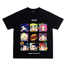Load image into Gallery viewer, Naruto Cartoon Nine Grid Summer T-shirt
