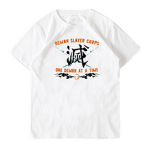 Load image into Gallery viewer, Demon Slayer Corps One Demon At a Time Summer T-shirt
