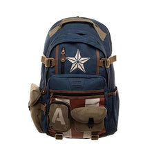 Load image into Gallery viewer, Captain America Star and Straps Backpack
