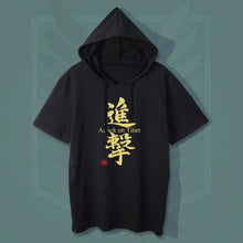 Load image into Gallery viewer, Attack on Titan Symbol Hooded Summer T-shirt
