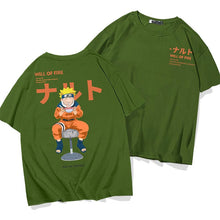 Load image into Gallery viewer, Naruto Uzumaki Eating Noodles Summer T-shirt
