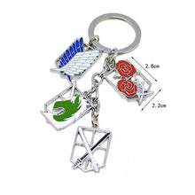 Load image into Gallery viewer, Attack on Titan Pendant Metal Keychain
