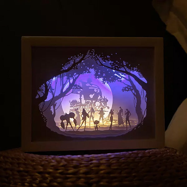 One Piece Paper Sculpture 3D Lamp