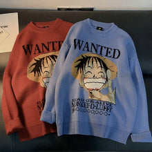 Load image into Gallery viewer, One Piece Luffy Bounty Wanted Sweater
