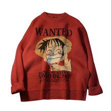 Load image into Gallery viewer, One Piece Luffy Bounty Wanted Sweater
