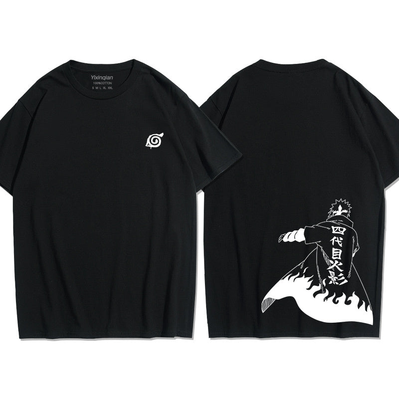 Minato Namikaze Silhouette Portrait Summer T-shirt