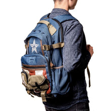 Load image into Gallery viewer, Captain America Star and Straps Backpack
