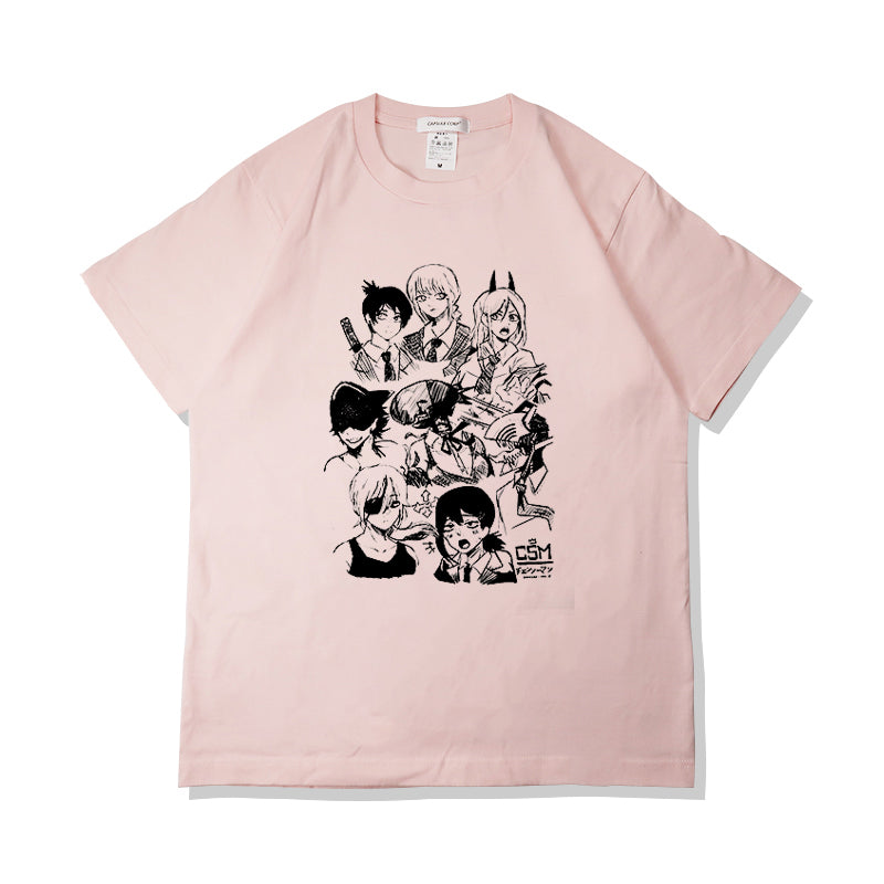 Chainsaw Man Family Summer T-shirt