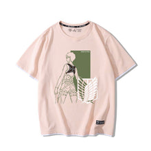 Load image into Gallery viewer, Levi Ackerman &amp; Eren Yeager Battling Double Hem Summer T-shirt
