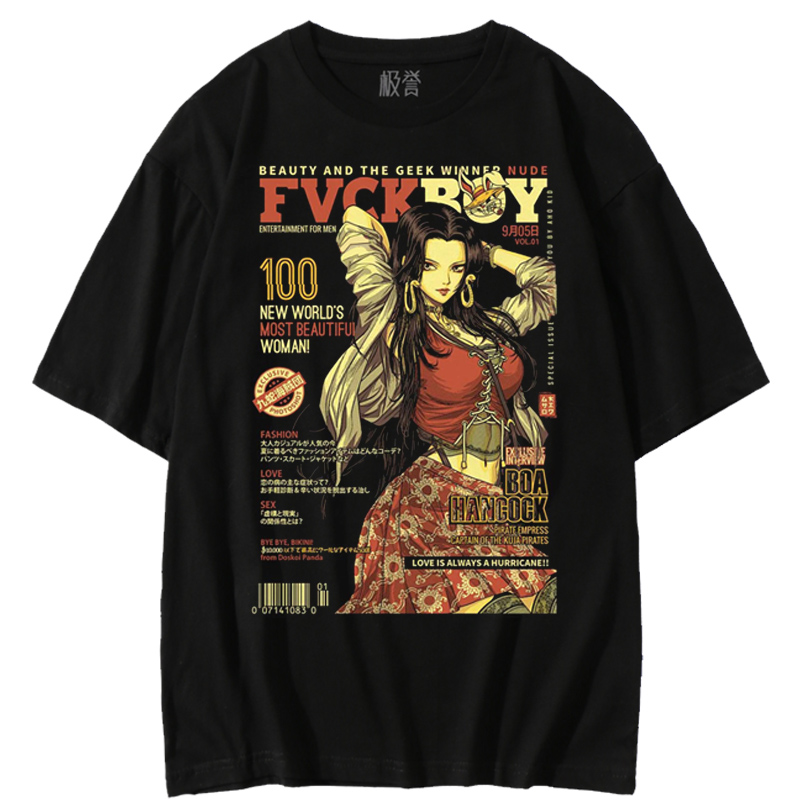One Piece Boa Hancock Vintage Style Summer T-shirt