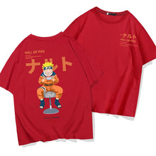 Load image into Gallery viewer, Naruto Uzumaki Eating Noodles Summer T-shirt
