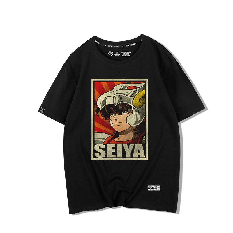 Saint Seiya Bronze Saints Black Summer T-shirt