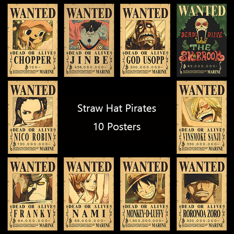 One Piece Wanted Poster Set