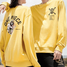 Load image into Gallery viewer, Chibi Straw Hat Crew Pullover Yellow Sweatshirt
