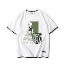 Load image into Gallery viewer, Levi Ackerman &amp; Eren Yeager Battling Double Hem Summer T-shirt
