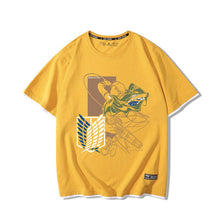 Load image into Gallery viewer, Levi Ackerman &amp; Eren Yeager Battling Double Hem Summer T-shirt
