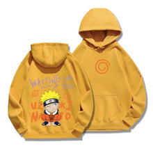 Load image into Gallery viewer, Chibi Naruto &amp; Hinata Matching Couples Graffiti Hoodie
